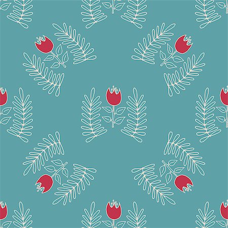 simsearch:400-08158857,k - Abstract seamless pattern with hand drawn flowers. Bright background for textile, cards or wrapping paper. Photographie de stock - Aubaine LD & Abonnement, Code: 400-08158856