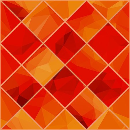 extezy (artist) - Abstract Geometric colorful background. Light orange red polygonal pattern. Vector mosaik Fotografie stock - Microstock e Abbonamento, Codice: 400-08158997