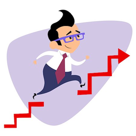 simsearch:400-08159452,k - Businessman takes a step over the obstacle graph of sales. The image of business as a sport. Businessman in sports situations Stock Photo - Budget Royalty-Free & Subscription, Code: 400-08159439