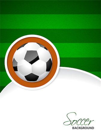 simsearch:400-08372849,k - Soccer brochure design with soccer ball sticker Stock Photo - Budget Royalty-Free & Subscription, Code: 400-08159591