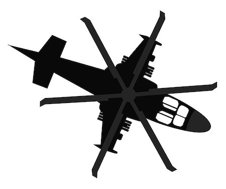 simsearch:400-06631018,k - Military helicopter silhouette. Vector EPS8 Stockbilder - Microstock & Abonnement, Bildnummer: 400-08159709