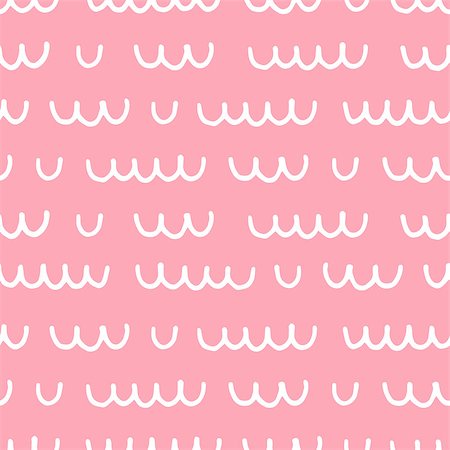 Seamless pattern with hand drawn waves. Elegant background for cards, textile, print or wrapper paper. Pink and white endless pattern. Stock Photo - Budget Royalty-Free & Subscription, Code: 400-08159984