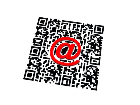Render of QR code with red email sign Foto de stock - Super Valor sin royalties y Suscripción, Código: 400-08152299