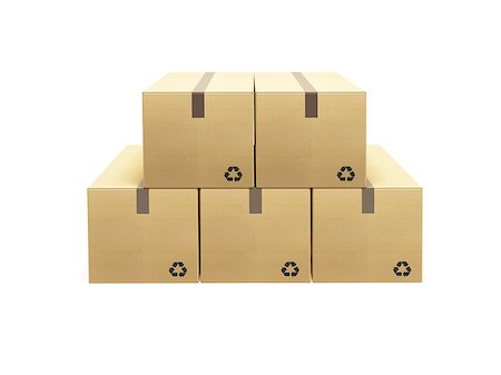 simsearch:400-08968192,k - pile of cardboard box, 3d render Foto de stock - Super Valor sin royalties y Suscripción, Código: 400-08152427