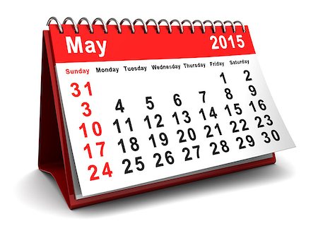 simsearch:400-05880553,k - folding calendar with may 2015 page Photographie de stock - Aubaine LD & Abonnement, Code: 400-08152458