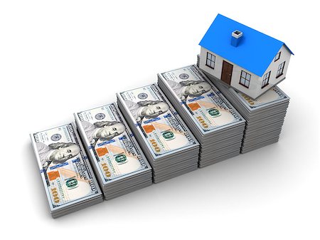 simsearch:400-08997019,k - 3d illustration of money and house model, savings or credit concept Stock Photo - Budget Royalty-Free & Subscription, Code: 400-08152485