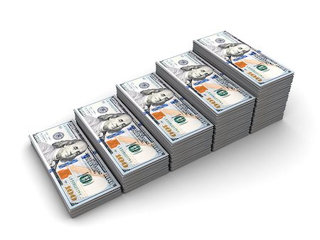 simsearch:400-08997019,k - 3d illustration of growing stacks of money Stock Photo - Budget Royalty-Free & Subscription, Code: 400-08152483