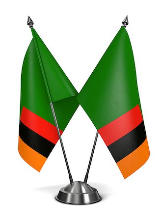 Zambia - Miniature Flags Isolated on White Background. Stock Photo - Budget Royalty-Free & Subscription, Code: 400-08152667