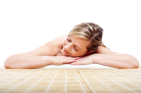 Woman relaxing at spa care. Its time for some healthy spa treatment Photographie de stock - Aubaine LD & Abonnement, Code: 400-08153055