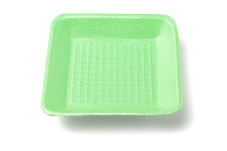 polystyrène - Green Disposable Styrofoam Food Tray on white Background Foto de stock - Super Valor sin royalties y Suscripción, Código: 400-08153442