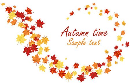 simsearch:400-07675553,k - Autumn copy-space frame with maple leaves Stock Photo - Budget Royalty-Free & Subscription, Code: 400-08164508