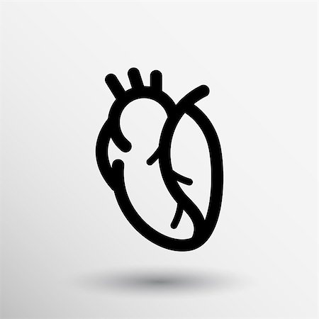 stress test vector - vector red human heart icon cardio cardiovascular. Stock Photo - Budget Royalty-Free & Subscription, Code: 400-08164558