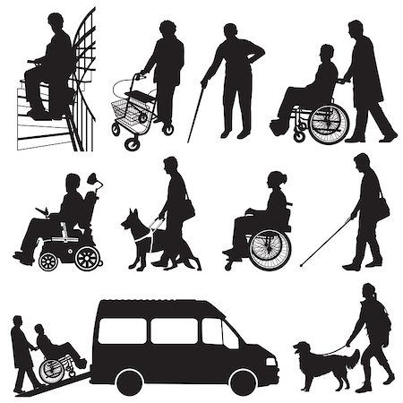 disabled people Photographie de stock - Aubaine LD & Abonnement, Code: 400-08165149