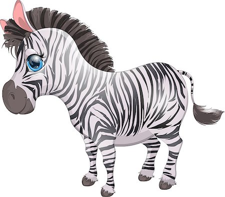 simsearch:400-05120007,k - beautiful zebra is painted on a white background Photographie de stock - Aubaine LD & Abonnement, Code: 400-08165181