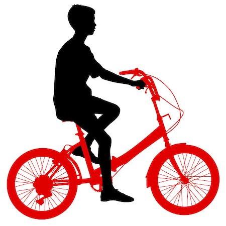 simsearch:400-05188041,k - Silhouette of a cyclist male.  vector illustration. Stockbilder - Microstock & Abonnement, Bildnummer: 400-08165320