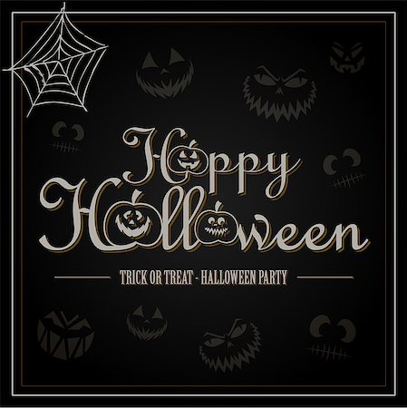 simsearch:400-07215479,k - Happy Halloween letter in black background vector Foto de stock - Super Valor sin royalties y Suscripción, Código: 400-08165551