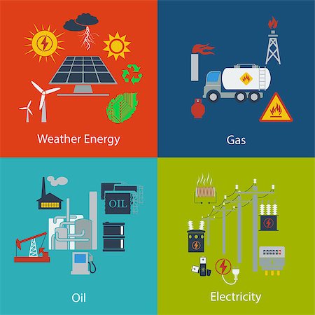 Set of Energy and Industrial  designs. Stock Photo - Budget Royalty-Free & Subscription, Code: 400-08165749
