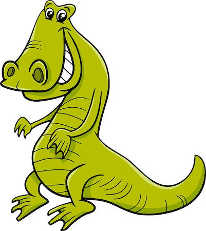 simsearch:400-04717503,k - Cartoon Illustration of Crocodile or Alligator Reptile Animal Stockbilder - Microstock & Abonnement, Bildnummer: 400-08165793