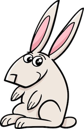 rabbit ears clipart - Cartoon Illustration of Rabbit Farm Animal Character Stock Photo - Budget Royalty-Free & Subscription, Code: 400-08165803