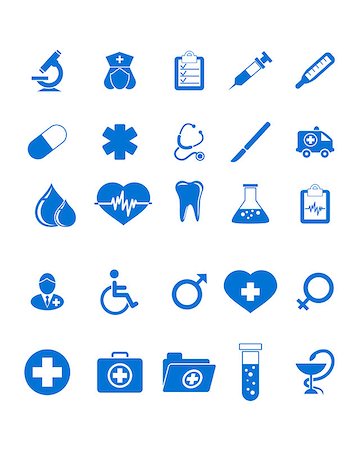 Vector illustration of a medical icons set Fotografie stock - Microstock e Abbonamento, Codice: 400-08165924