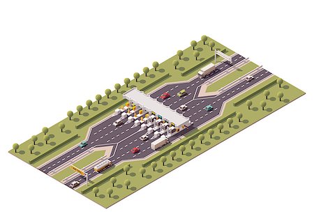 Vector isometric road toll barriers Photographie de stock - Aubaine LD & Abonnement, Code: 400-08166049