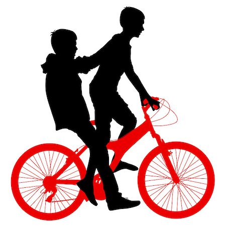 simsearch:400-05747698,k - Silhouette of a cyclist male.  vector illustration. Stock Photo - Budget Royalty-Free & Subscription, Code: 400-08166062