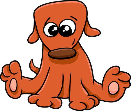 simsearch:400-07749919,k - Cartoon Illustration of Funny Little Dog or Puppy Foto de stock - Super Valor sin royalties y Suscripción, Código: 400-08166574