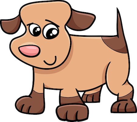 simsearch:400-07749919,k - Cartoon Illustration of Cute Little Spotted Dog or Puppy Foto de stock - Super Valor sin royalties y Suscripción, Código: 400-08166573