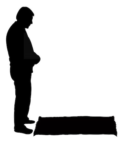 performing five time prayer, silhouette of a Muslim Praying Stock Photo - Budget Royalty-Free & Subscription, Code: 400-08166891