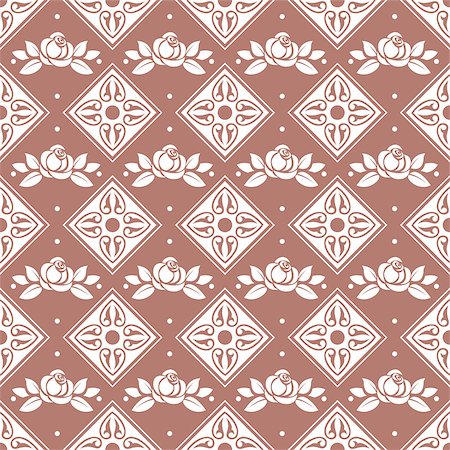 firin (artist) - Seamless texture with vintage ornamental elements and roses. Vector pattern Foto de stock - Super Valor sin royalties y Suscripción, Código: 400-08167059
