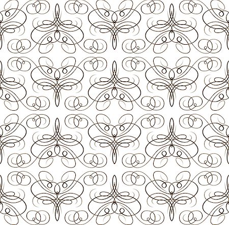 firin (artist) - Seamless texture with vintage calligraphical elements. Vector pattern Foto de stock - Super Valor sin royalties y Suscripción, Código: 400-08167061