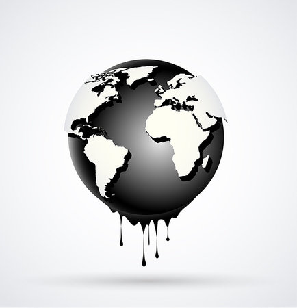 simsearch:400-04422870,k - Vector illustration Earth globe dripping oil or diesel Stock Photo - Budget Royalty-Free & Subscription, Code: 400-08167073