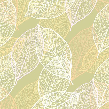 firin (artist) - Seamless texture with vintage ornamental leaves. Vector pattern Foto de stock - Super Valor sin royalties y Suscripción, Código: 400-08167099
