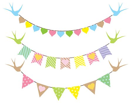 vector illustration of bunting background Stock Photo - Budget Royalty-Free & Subscription, Code: 400-08160336