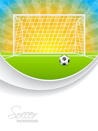 simsearch:400-08372849,k - Abstract soccer brochure design with ball gate and field Stock Photo - Budget Royalty-Free & Subscription, Code: 400-08160348