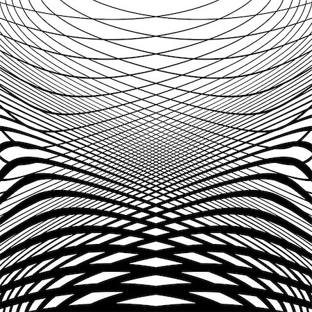 simsearch:400-07631338,k - Design monochrome movement illusion background. Abstract grid distortion backdrop. Vector-art illustration. No gradient Stockbilder - Microstock & Abonnement, Bildnummer: 400-08160506