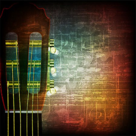 simsearch:400-04617342,k - abstract music grunge vintage background acoustic guitar Stock Photo - Budget Royalty-Free & Subscription, Code: 400-08160639