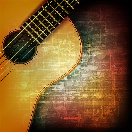 simsearch:400-04617342,k - abstract music grunge vintage background with acoustic guitar Stock Photo - Budget Royalty-Free & Subscription, Code: 400-08160640