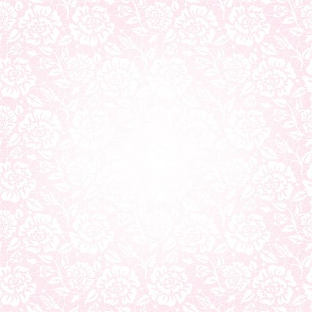 simsearch:400-08022685,k - Template for wedding, invitation or greeting card with white lace frame on pink background Stock Photo - Budget Royalty-Free & Subscription, Code: 400-08160708