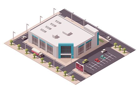 simsearch:400-09142236,k - Vector isometric shopping mall building icon Stock Photo - Budget Royalty-Free & Subscription, Code: 400-08161649