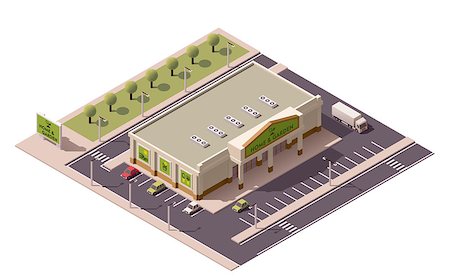 simsearch:400-09142236,k - Vector isometric shopping mall building icon Stock Photo - Budget Royalty-Free & Subscription, Code: 400-08161652