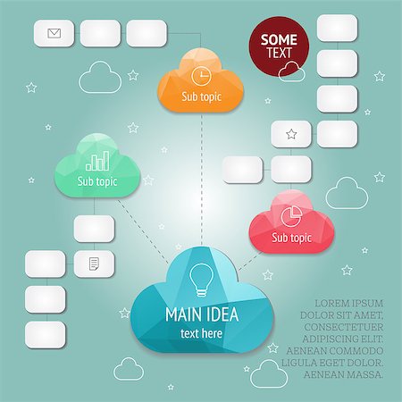 simsearch:400-04873408,k - Vector mindmap concept template for your content Stock Photo - Budget Royalty-Free & Subscription, Code: 400-08161818