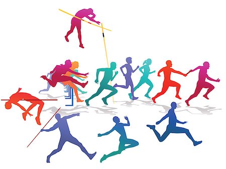 relay race competitions - sporting event Stock Photo - Budget Royalty-Free & Subscription, Code: 400-08162459