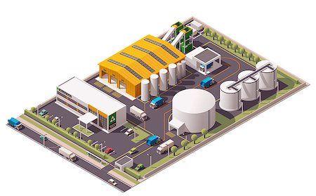simsearch:400-08296264,k - Isometric icon set representing garbage recycling plant Stock Photo - Budget Royalty-Free & Subscription, Code: 400-08162469