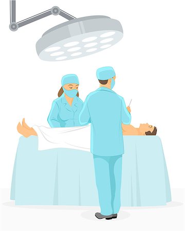 simsearch:400-05060422,k - Vector illustration of a patient on operating table Stock Photo - Budget Royalty-Free & Subscription, Code: 400-08162582