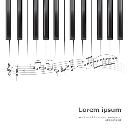 simsearch:400-08163199,k - piano poster background template. keyboard with music notes. vectorillustration Stock Photo - Budget Royalty-Free & Subscription, Code: 400-08163194