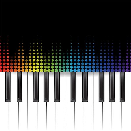 simsearch:400-08409728,k - poster background template. Music piano keyboard. Can be used as poster element or icon. Vector illustration. Fotografie stock - Microstock e Abbonamento, Codice: 400-08163197