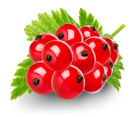 simsearch:400-04423672,k - Red berries of currant isolated on a white background Stockbilder - Microstock & Abonnement, Bildnummer: 400-08163431