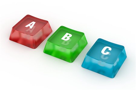 simsearch:400-07099266,k - Hight Resolution 3d Image of ABC Letters from puzzle blocks Fotografie stock - Microstock e Abbonamento, Codice: 400-08185322