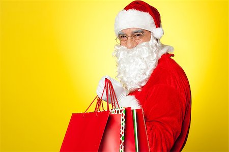 Shopaholic Santa is coming to you this Christmas, be ready. Stock Photo - Budget Royalty-Free & Subscription, Code: 400-08185677